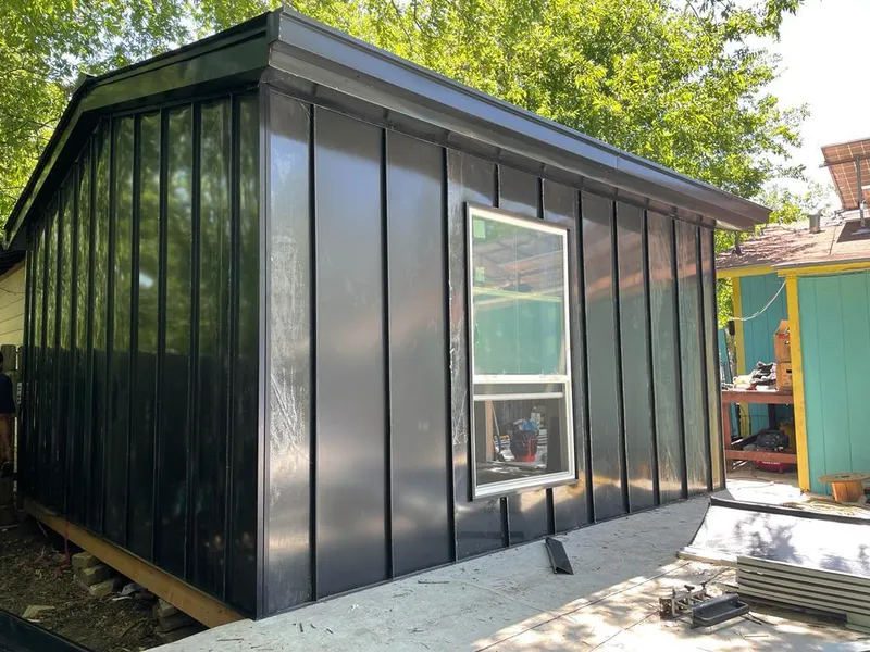 Black standing seam metal wall panels for Metal Roof Installation in Old Bridge